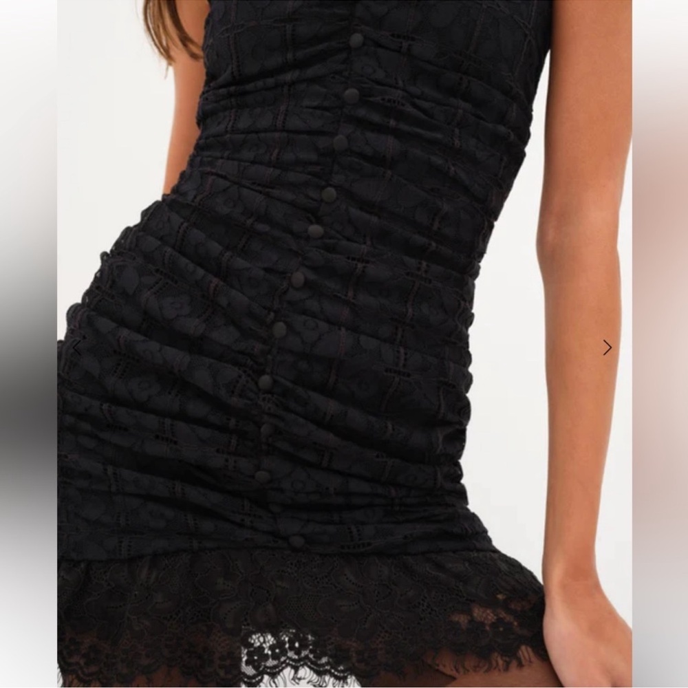 NWT For Love And Lemons Samira Black Lace Mini Dress Size XL Ret $198 - Picture 6 of 16